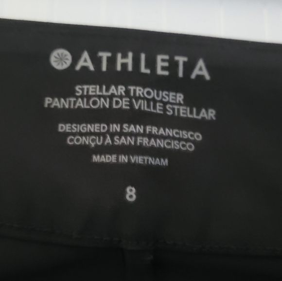 Athleta Stellar High Rise Trouser Black Size 8 - Picture 10 of 15